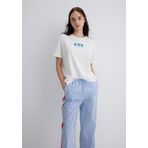 Nazar Boncuğu Baskılı Beyaz Tişört Regular Fit/Normal Kesim 1613449-70057