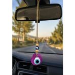 Nazar Boncuğu Dikiz Aynası Süsü Pembe Renkli 4 cm Duvar Süsü El Yapımı Cam Kapı Süsü Araba