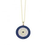 Nazar Boncuk Altın Kolye Sosyete 14k Gold 2,0 Cm