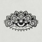 Nazar Metal Duvar Sanatı İşareti - Mandala Hamsa El Stili Ruhani Ev Koruma Sanatı - Modern Boho Duvar Askısı (118 x 71 cm)