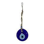 Nazarlık Cam El Yapımı Mavi Nazar Boncuk Duvar Tipi Asmalık Dekoratif Biblo 19x9cm 1 Adet