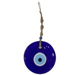 Nazarlık Cam El Yapımı Mavi Nazar Boncuk Duvar Tipi Asmalık Dekoratif Biblo 31x14cm 1 Adet