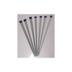 Nazarone Titanyum Paslanmaz Parlak Uzun Örgü Şiş Seti 35 cm 7'li Şiş Seti Mavi Renk 2-2,5-3-3,5-4-4,5-5 mm Numara