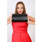 NAZART Kadın Kumaş Siyah Zincirli Abiye Bayan Clutch Portföy Gece Çantası