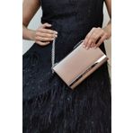 NAZART Kumaş Pudra Abiye Kadın Clutch Çanta