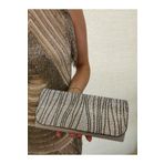 NAZART SUYOLU TAŞLI GÜMÜŞ BAYAN ABİYE CLUTCH ÇANTA