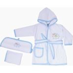 Nazbaby Bebek Bornozu (Üçlü) - Mavi