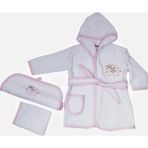 Nazbaby Bebek Bornozu (Üçlü) - Pembe
