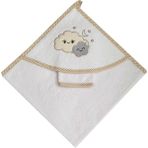Nazbaby Bebek Havlusu Bulutlu - Krem - 0 - 2 Yaş