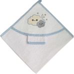 Nazbaby Bebek Havlusu Bulutlu - Mavi - 0 - 2 Yaş