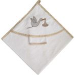 Nazbaby Bebek Havlusu Leylek - Krem - 0 - 2 Yaş