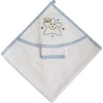 Nazbaby Yıldızlı Bebek Havlusu Mavi