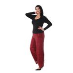 NAZBUTIQ Bordo Payet Bol Paça Abiye Pantolon 3077 BORDO 48