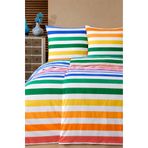 NazeninHome Pazen Flanel Kışlık %100 Pamuk Tek Kişilik Nevresim Takımı Rainbow Shine