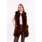 Nazfur CLASSIC İthal Peluşlu Suni Dolgun Kürk Yelek