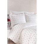 Nazik Home Cherry Kiraz Nakışlı %100 Pamuk Çift Kişilik 6 Parça Nevresim Takımı