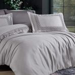 Nazik Home Dolce Organik Pamuk Saten Nevresim Takımı Gri