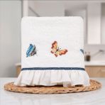 Nazik Home Laura Kelebek Nakışlı Havlu