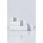 Nazik Home Zen Çizgi Nakışlı Havlu İndigo 90X150