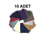 nazipek 10'lu Set Pamuklu Düz Renk Büyük Boy El Işi Boncuklu Yazma Hediyelik Dağıtmalık 110x110cm