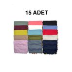 nazipek 15'li Set Pamuklu Karışık Boncuklu Kurdele İnci Kiraz Oya Eşarp Hediyelik Yazma 100x100cm Toptan