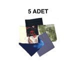 nazipek 5'li Paket %100 Pamuklu Karışık Desen Yazma Sökme Eşarp 100x100 Toptan Dağıtmalık