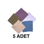 nazipek Flamlı 5'li Paket Pamuklu Yazma Eşarp 100x100cm