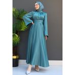 Nazlı Tesettür Elbise Mint - Mint - Yeşil - 42