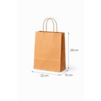 NB ENDÜSTRİYEL Kraft Burgu Saplı Çanta 25 cm X 12 cm X 31 cm 25 Adet Kağıt Poşet Çanta