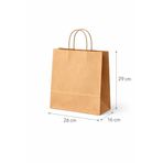 NB ENDÜSTRİYEL Kraft Burgu Saplı Çanta 26 cm X 16 cm X 29 cm 25 Adet Kağıt Poşet Çanta