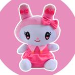 NB Market My Melodyromi Peluş Oyuncak 25 cm Sanrio Kawaii Marka Etiketli Kuromi Pembe Renk