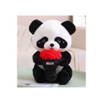 NB market panda peluş oyuncak elinde gül buketi 50cm büyük boy tatlı peluş