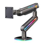 NB North Bayou F6 Gaming 1 Adet Monitör Takılabilen, 32" - 60" Uyumlu, RGB Aydınlatma, Kablo Kanallı, 2-20 KG Destekli, 360° Dönebilen, Masa Monte, TUV Sertifikalı, Profesyonel Oyuncu Monitör Standı