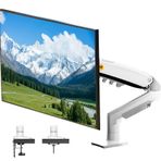 NB North Bayou Monitör Masası Montaj Standı Tam Hareketli Döner Monitör Kolu Gaz Yaylı 17-30''Monitörler için (2 kg - 9 kg arasında) Bilgisayar Monitör Standı F80 (Beyaz)