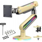 Nb North Bayou Nb D8 Profesyonel Rgb Aydınlatmalı 32-60 Inç Amortisörlü Oyuncu Monitör Kolu Sarı (2-20 Kg)