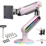 Nb North Bayou Nb J6 Profesyonel Rgb Aydınlatmalı 32-60 Inç Gaz Amortisörlü Oyuncu Monitör Kolu Pembe (2-20 Kg)