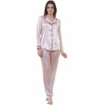 NBB 66393 Pudra Saten Kadın Pijama Takımı
