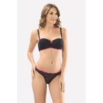 Nbb NB4STK000045-I37 Lacivert Pembe Dantel Destekli Straplez Sütyen String Takım