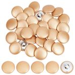NBEADS 30 Adet Metal Şaft Düğmeleri, 1,1 İnç Suni Deri Dikiş Düğmesi Deri Giysiler Elbise Kaban Kot Kanepe Dekorasyon El Sanatları için Düz Yuvarlak Düğmeler, Delik: 2,5 mm, Navajo Beyaz