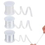 NBEADS 40 m/43.74 Yard şeffaf elastik kayış, (0.23/0.32/0.33 ") genişlik şeffaf elastik bant yüksek esneklik şeffaf elastik DIY omuz sutyen elbise dikiş projesi