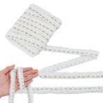 NBEADS 6 Metre Beyaz Dantel Döşeme, 5/8 "Saçak Dantel Trim Dikiş Metalik Kenar Şerit Polyester Sansar Saç Şerit Elbise Perde Yastık Bordür DIY Takı İlmek Yapımı