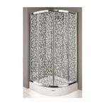 Nbm Duş Aktu -Desaş Boydan Menteşeli Duşakabin ve Akrilik Tekne 90X90 Oval - 6mm Temperli Cam (Ihracat Ürünü) Saltanat Ağaç Oyma Desen - Parlak Aluminyumprofil - Lüx Fırsat Ürünü - 90 x 90 x OVAL-TEKNELİ