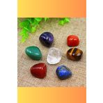 NBS Beautiful Naturel Stones 7 Çakra ( Radyasyondan Ve Negatif Enerji Için Şifa ) Doğal Taş Seti