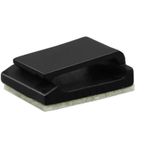 Nc-1316 Kablo Sabitleme Kelepçesi Klipsi - Yapışkanlı Duvar Kablo Tutucu 16x13x6mm - Siyah - 20 Adet