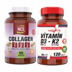 Nc Collagen Tip 1-2-3 90 Tablet & Nevfix Vitamin D3-K2 12
