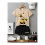NC Nicee Clothes YAZLIK ÇOÇUK TİŞÖRT ŞORT UNİSEX ( EXCAVATOR BASKII