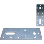 NCK 4 Adet Düz Birleştirme Demiri 2X40X120MM - Düz Metal Montaj Tamir Plakası - Mobilya, Dolap, Raf, Masa, Sandalye, Kitaplık, Ahşap Kenar Köşe Bağlantı Sabitleme Aparatı - Düz Gönye Köşebent