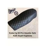 Ncotodizayn Kuba Cg 50 Pro Motosiklet Koltuk Kılıfı Sade Siyah Kuba Çita 50 Pro Ve Diğer Cg Uyumlu