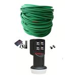 NcpLine Hd Uydu Cihazı 40 Metre Dış Ortam Yeşil Uydu Anten Kablo+4 Lü Lnb +f Konnektör Hediyeli
