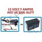 Ncpline Pilsan Uyumlu 12 V 12 Volt 7 Amper Araba Aküsü Için Akü ve Şarj Adaptörü